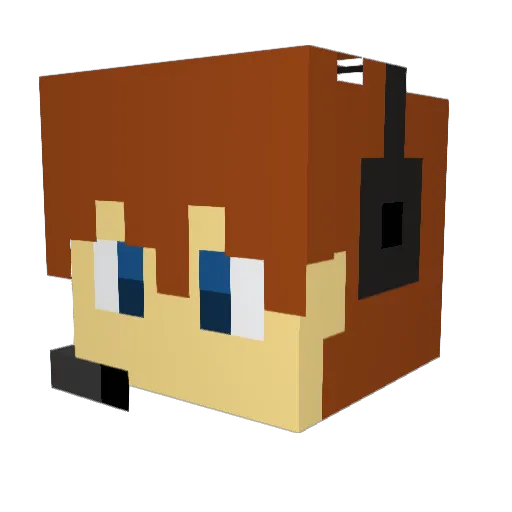 MacDonaldWorker Minecraft avatar head, 3D render