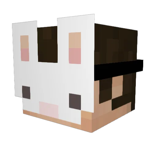 MacEdelweiss Minecraft avatar head, 3D render