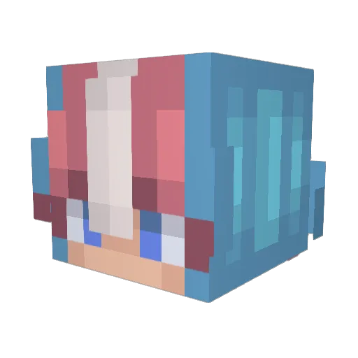 MacFearrs Minecraft avatar head, 3D render