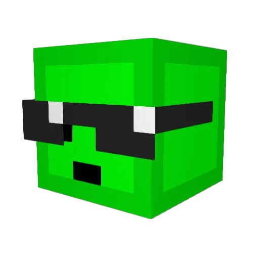 MacFikry Minecraft avatar head, 3D render