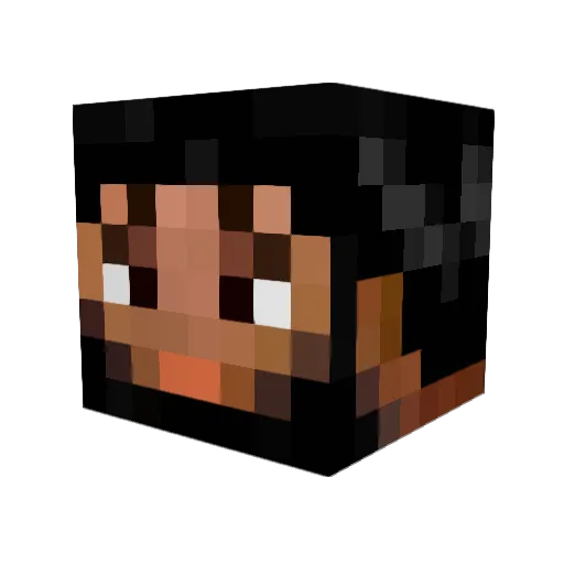 MacFli Minecraft avatar head, 3D render