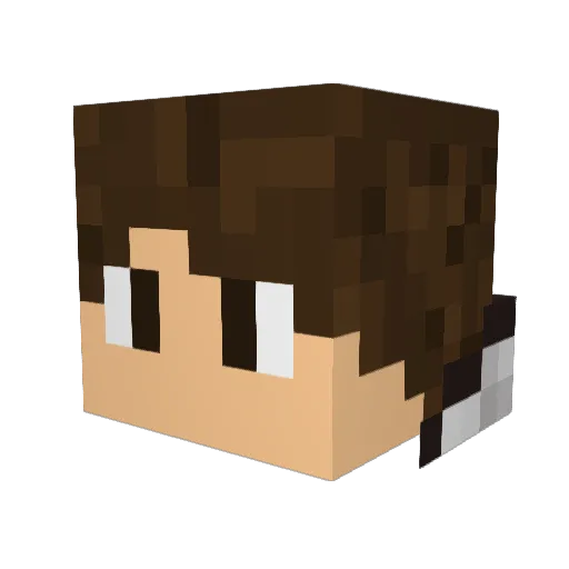 MacGuliver Minecraft avatar head, 3D render
