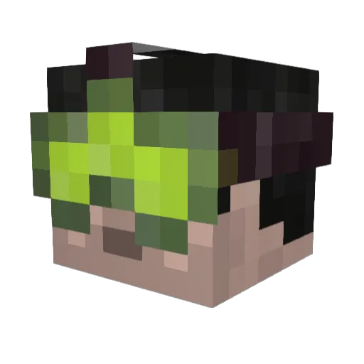 MacHurrycane Minecraft avatar head, 3D render