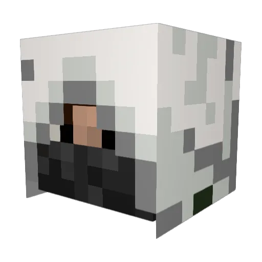 MacJaeger Minecraft avatar head, 3D render