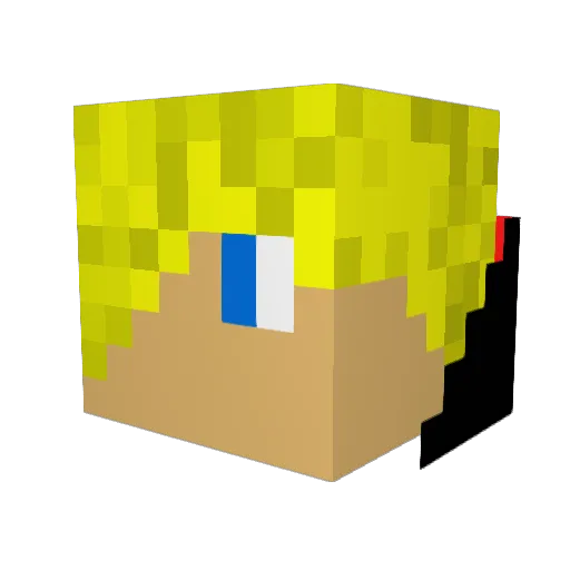 MacJetHD Minecraft avatar head, 3D render
