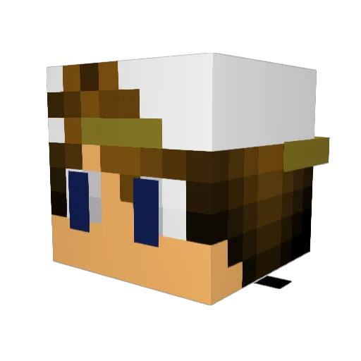 MacKeepers Minecraft avatar head, 3D render