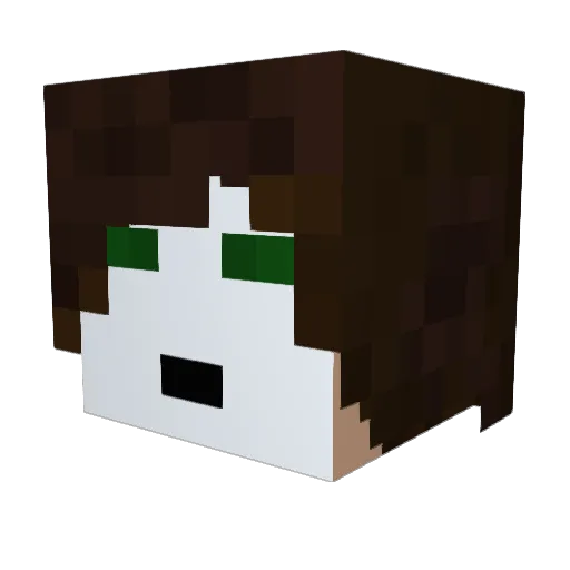 MacMaxMinecraft Minecraft avatar head, 3D render
