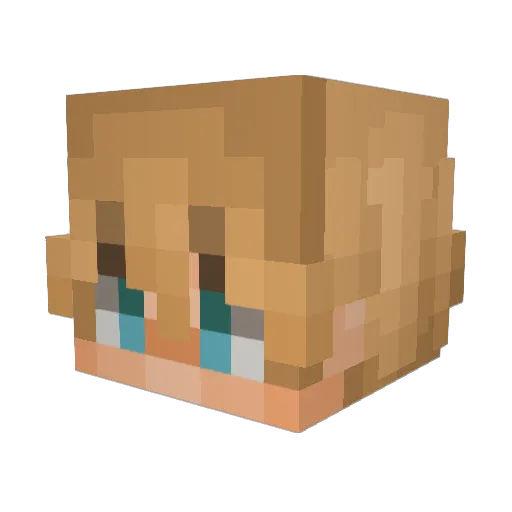 MacNCheesePleaz Minecraft avatar head, 3D render