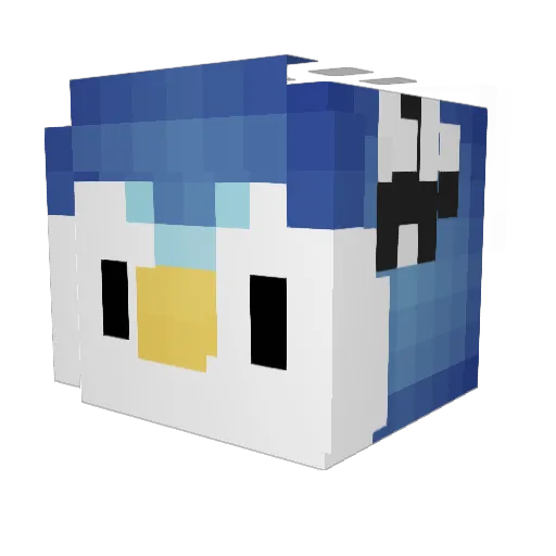 MacNaget Minecraft avatar head, 3D render