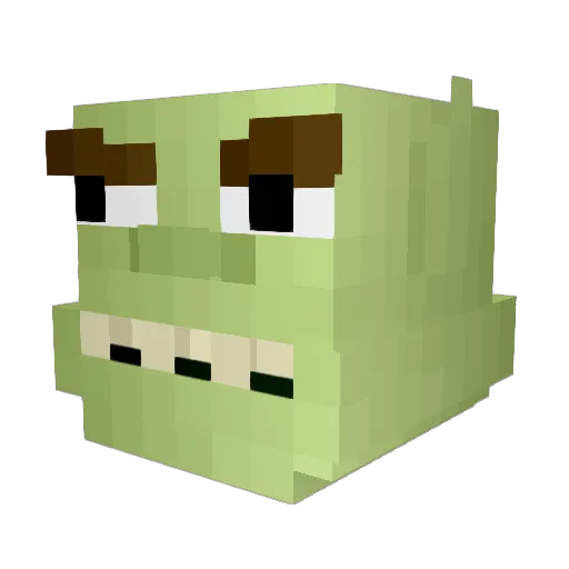 MacNcrack Minecraft avatar head, 3D render