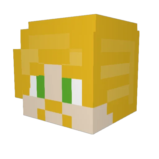 MacNutty Minecraft avatar head, 3D render