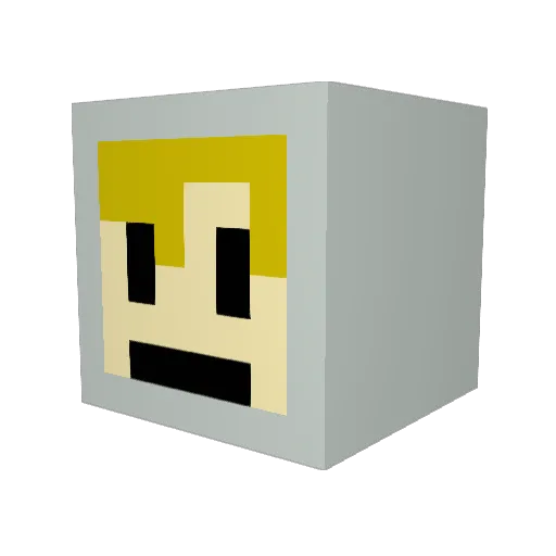 MacObbie Minecraft avatar head, 3D render