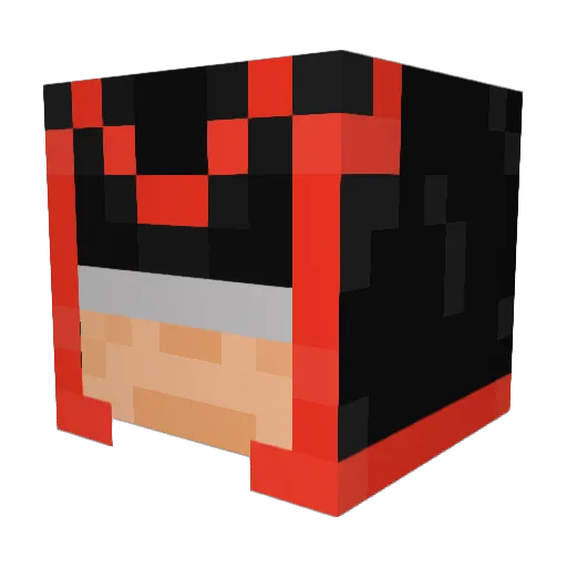 MacSeven Minecraft avatar head, 3D render
