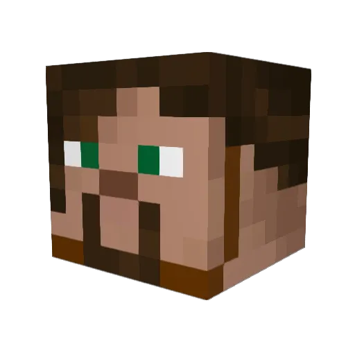 MacSordal Minecraft avatar head, 3D render