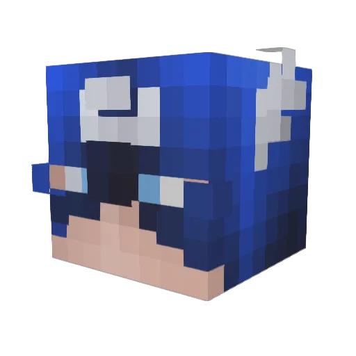 MacTooth Minecraft avatar head, 3D render
