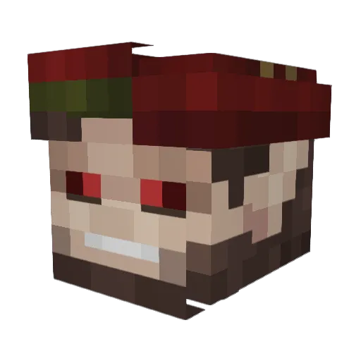 Mac_Caron Minecraft avatar head, 3D render