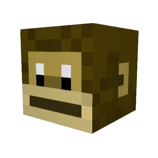 Mac_Hacks Minecraft avatar head, 3D render