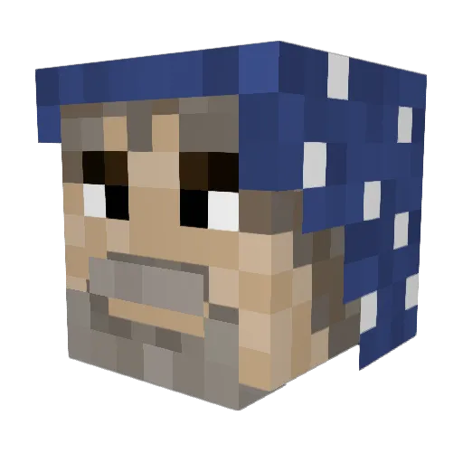 Mac_JCB Minecraft avatar head, 3D render