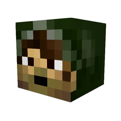 Mac_Roni Minecraft avatar head, 3D render