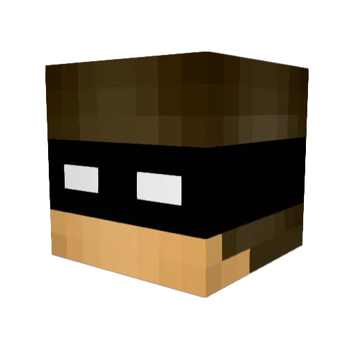 MacacoBucaneiro Minecraft avatar head, 3D render