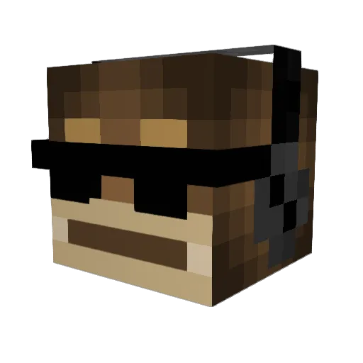 MacacoFino Minecraft avatar head, 3D render