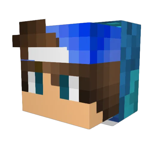Macajuki Minecraft avatar head, 3D render