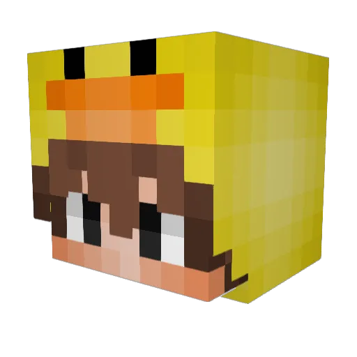 Macaron519 Minecraft avatar head, 3D render