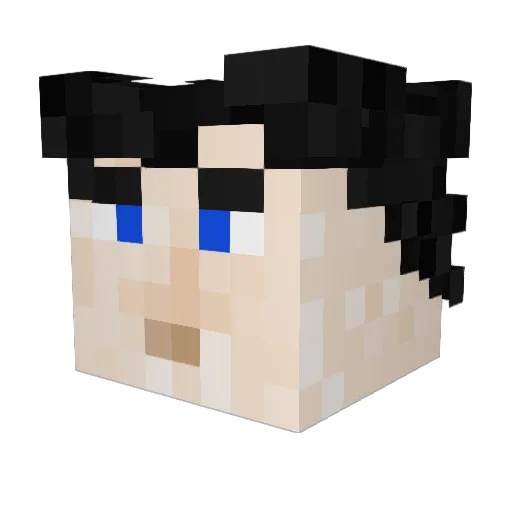 MacaronFramboise Minecraft avatar head, 3D render