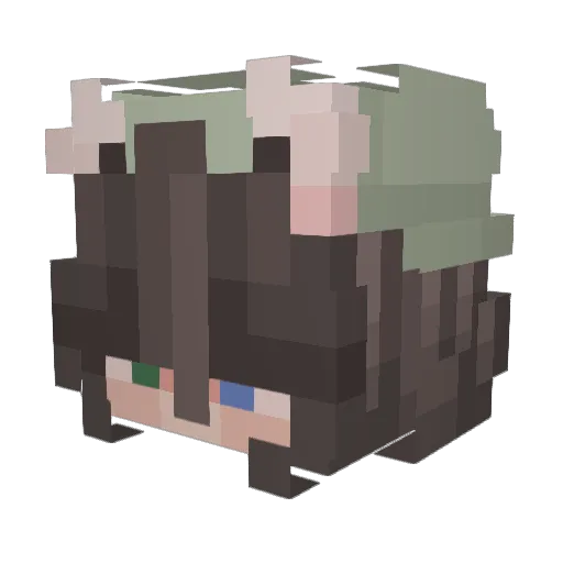 Macaroon178 Minecraft avatar head, 3D render