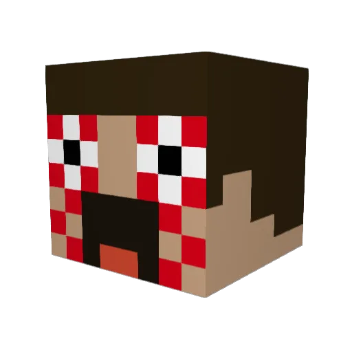 MacauleyW Minecraft avatar head, 3D render