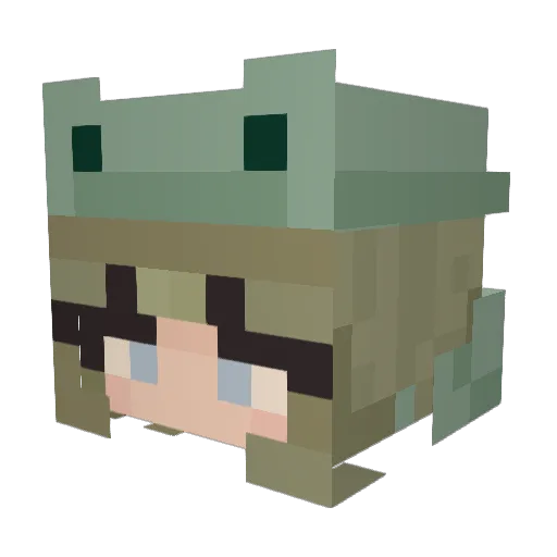 MacaylaAnn Minecraft avatar head, 3D render