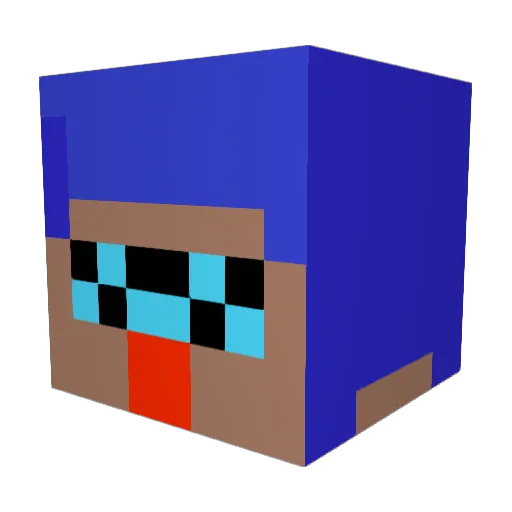 Macburn24 Minecraft avatar head, 3D render