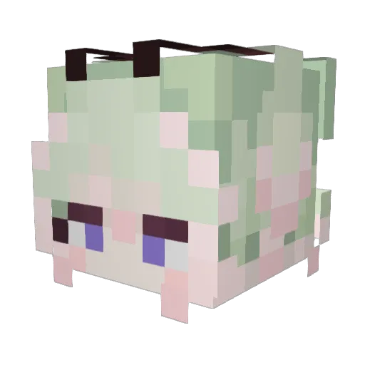 MacchiVT Minecraft avatar head, 3D render