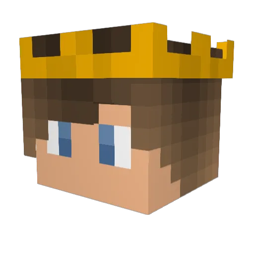 MaccottinoTV Minecraft avatar head, 3D render