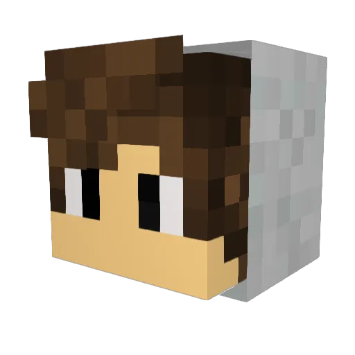 Macdiaman Minecraft avatar head, 3D render