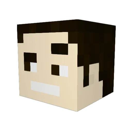 MaceDverji Minecraft avatar head, 3D render