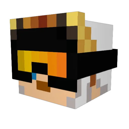 MaceInator Minecraft avatar head, 3D render