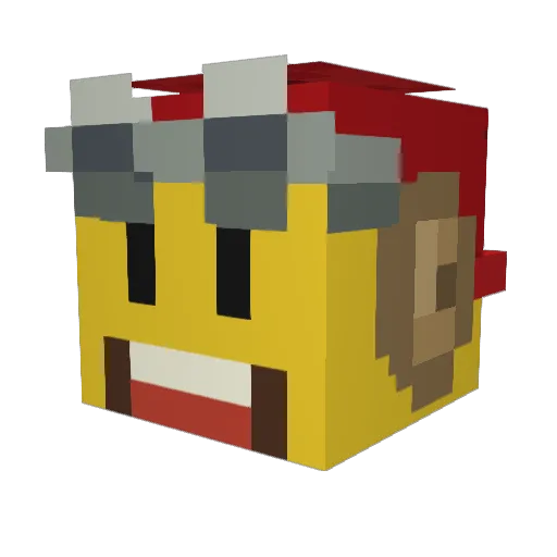 MaceSenpai Minecraft avatar head, 3D render