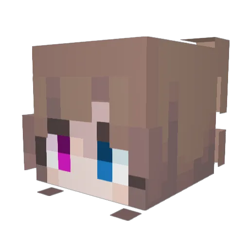 MaceTheBlueberry Minecraft avatar head, 3D render