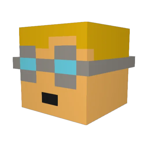 Macelee Minecraft avatar head, 3D render