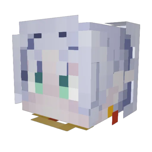 Macelmao Minecraft avatar head, 3D render