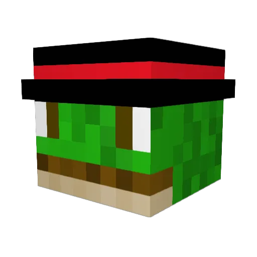 Macenty Minecraft avatar head, 3D render