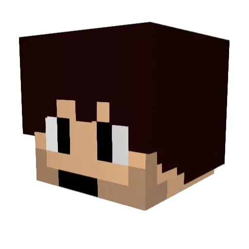 Macgeeple Minecraft avatar head, 3D render