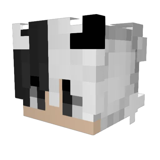 Macgina Minecraft avatar head, 3D render