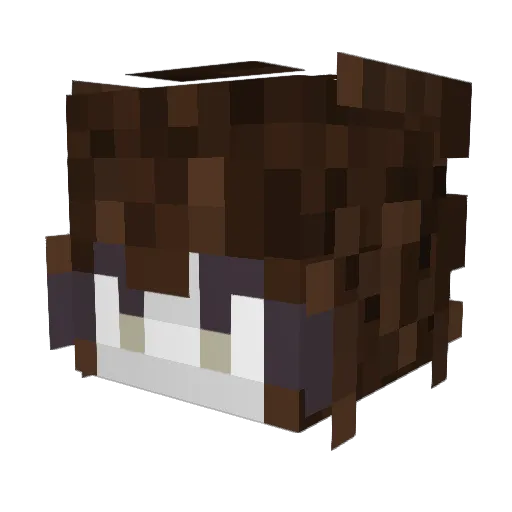 MachEdible Minecraft avatar head, 3D render