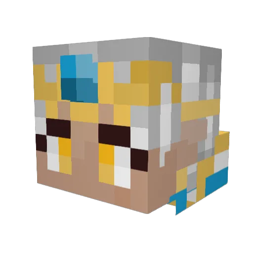MachLC Minecraft avatar head, 3D render