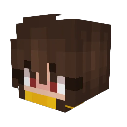 Mach_book Minecraft avatar head, 3D render