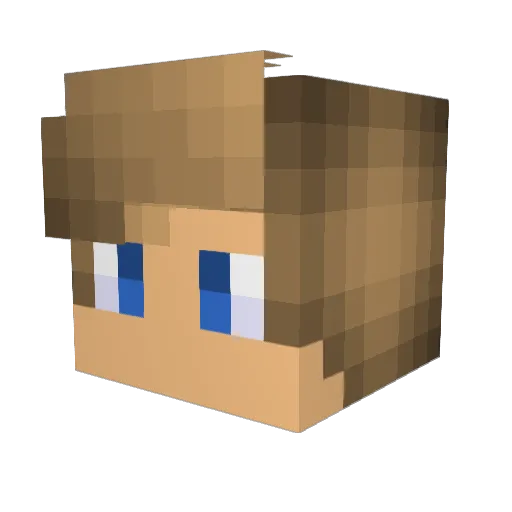 MachaDeKat123 Minecraft avatar head, 3D render
