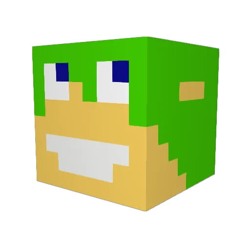 Machamaza Minecraft avatar head, 3D render