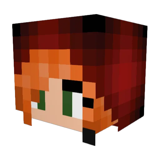 Machaya Minecraft avatar head, 3D render